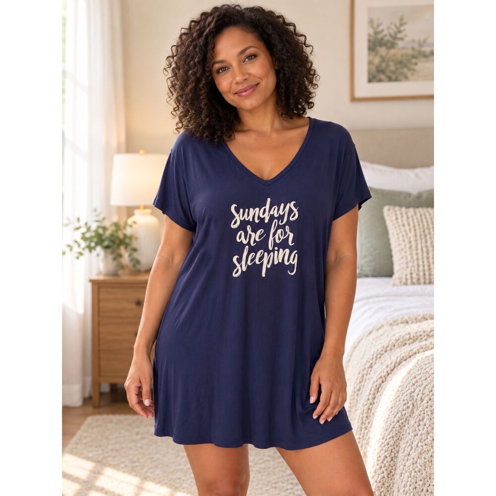 Soma Navy Blue Night Shirt